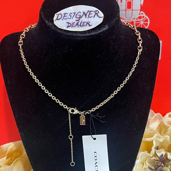 COACH Signature C Link Necklace New - Picture 3 of 8